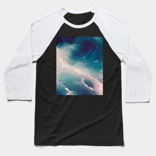 Ocean vibes waves pattern Baseball T-Shirt